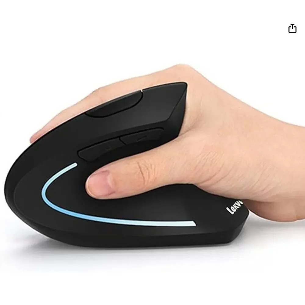 NIB Lekvey Ergonomic Mouse Vertical Wireless Mouse - Rechargeable 2.4GHz Optical